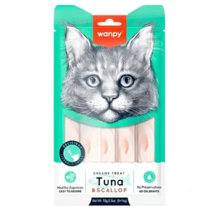 Wanpy Adult Cat Creamy Lickable Treat Tuna & Scallop